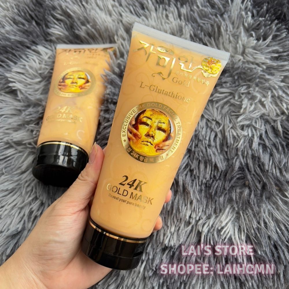 Gel Lột Mặt Nạ Vàng 24K Gold Mask L-Glutathione Hàn Quốc Lột Sạch Tế Bào Chết, Da Sáng Mịn Màng, Chống Lão Hóa - LAIHCM