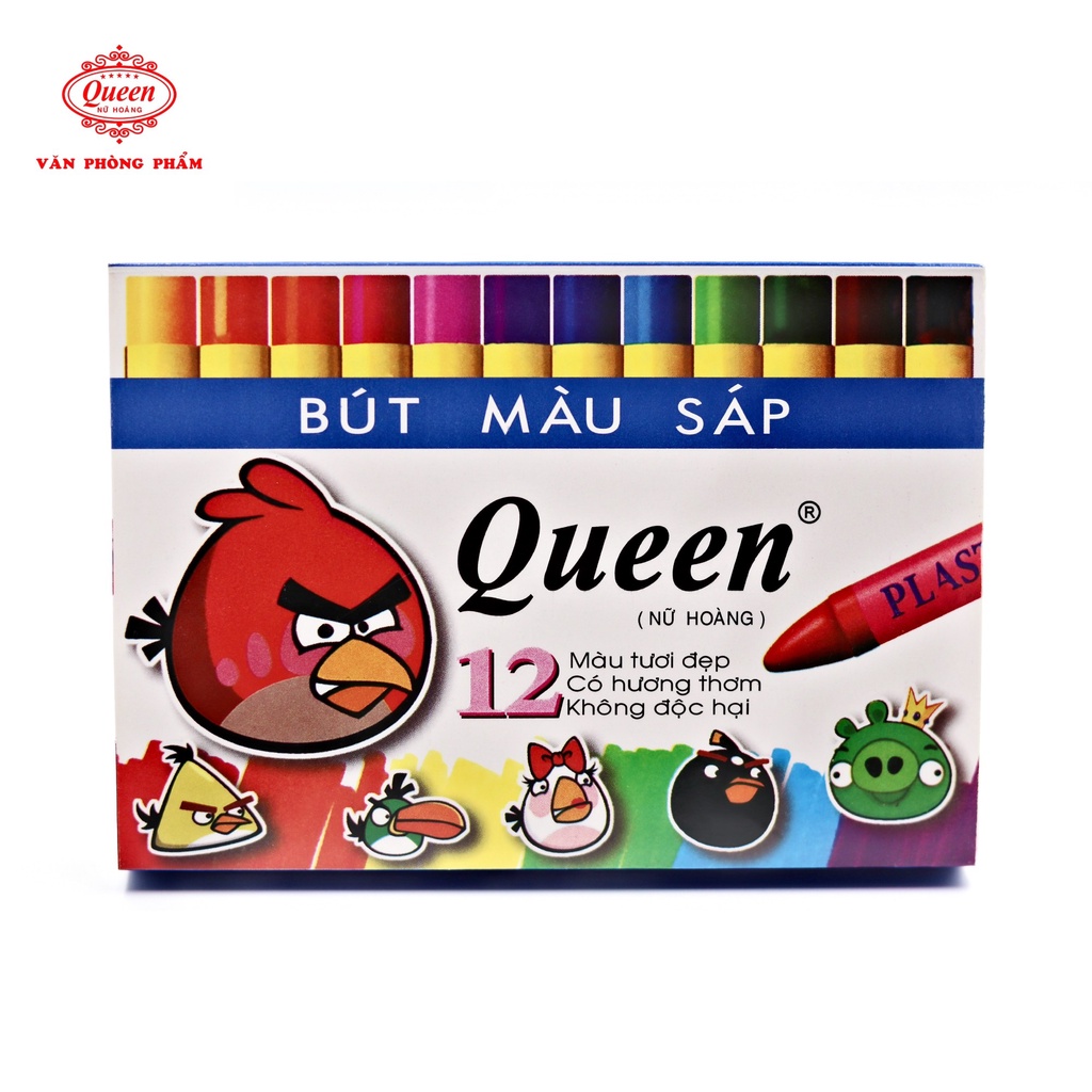 Hộp bút màu sáp cao cấp  Queen sét 12 màu và sét 18 màu