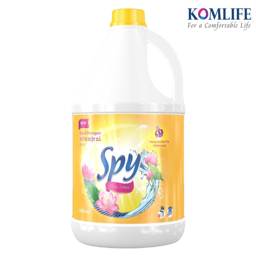 Nước giặt xả SPY 2 trong 1{GIÁ ƯU ĐÃI}, dung tích 3.5l, giữ hương lâu, công nghệ khử mùi của Đức