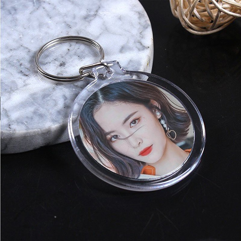 ( Tròn ) Móc treo chìa khóa in hình HỨA GIAI KỲ THE9 idol thần tượng đáng yêu tiện lợi