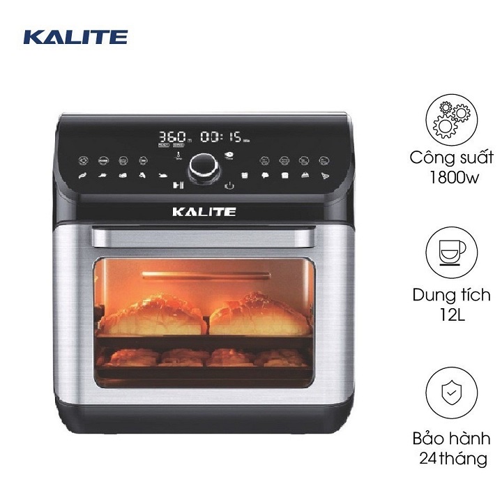 Nồi chiên không dầu Kalite Q12 công suất 1800W dung tích 12L hàng chính hãng