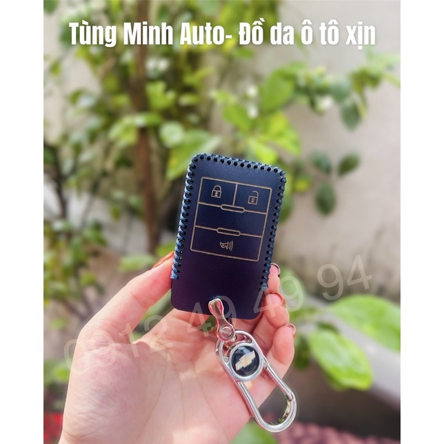 Bao da bọc chìa khoá cho dòng xe Chevrolets Captiva, vớ đựng chìa khoá da thật khâu tay