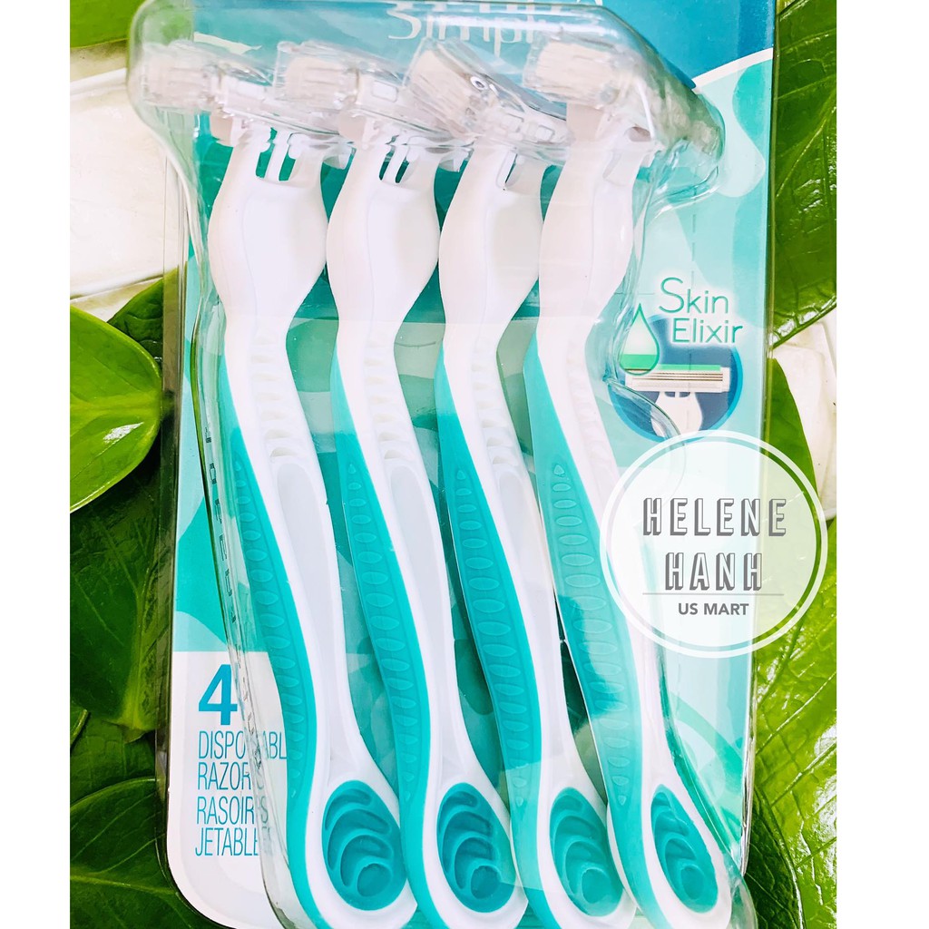 [US] SET 4 dao cạo Gillette Venus sensitive 3 lưỡi dành cho nữ của Mỹ