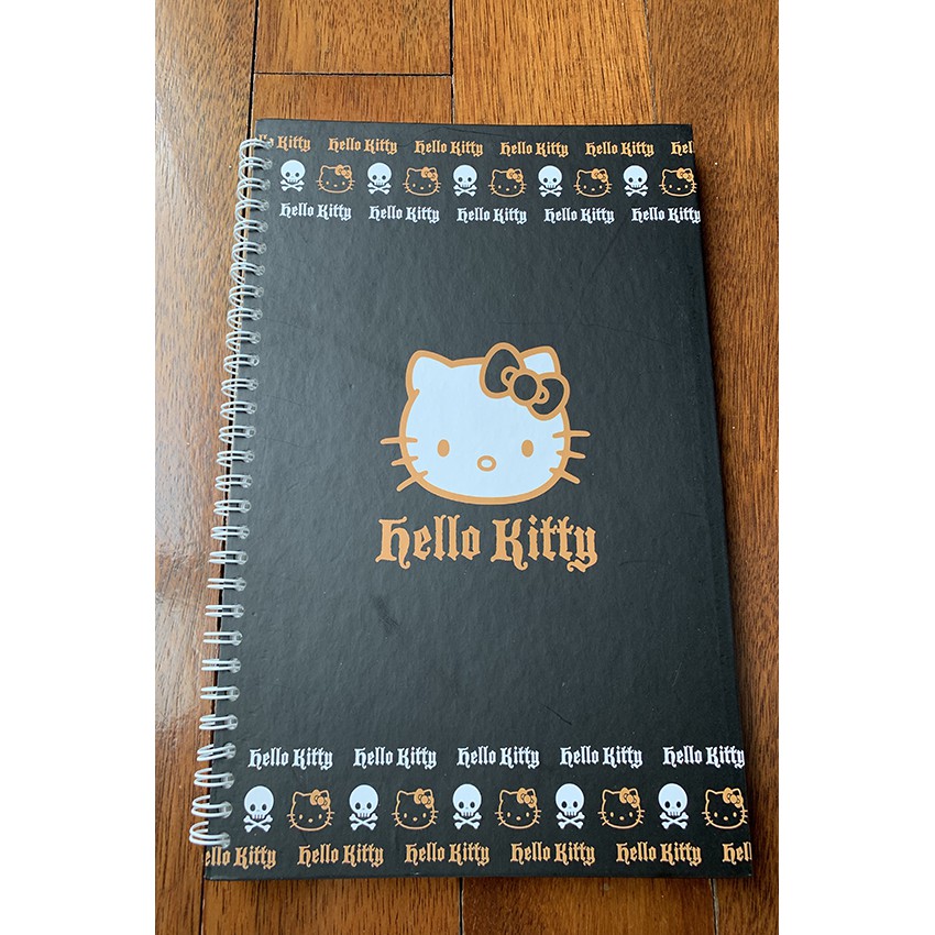 Sổ Tay Bìa Cứng Màu Đen In Hình Hello Kitty Kiểu Hàn Quốc Dễ Thương