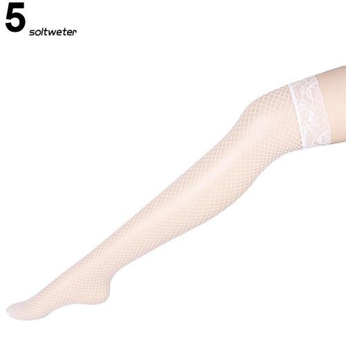 Vớ lưới cao cổ phối ren xuyên thấu quyến rũ dành cho nữ