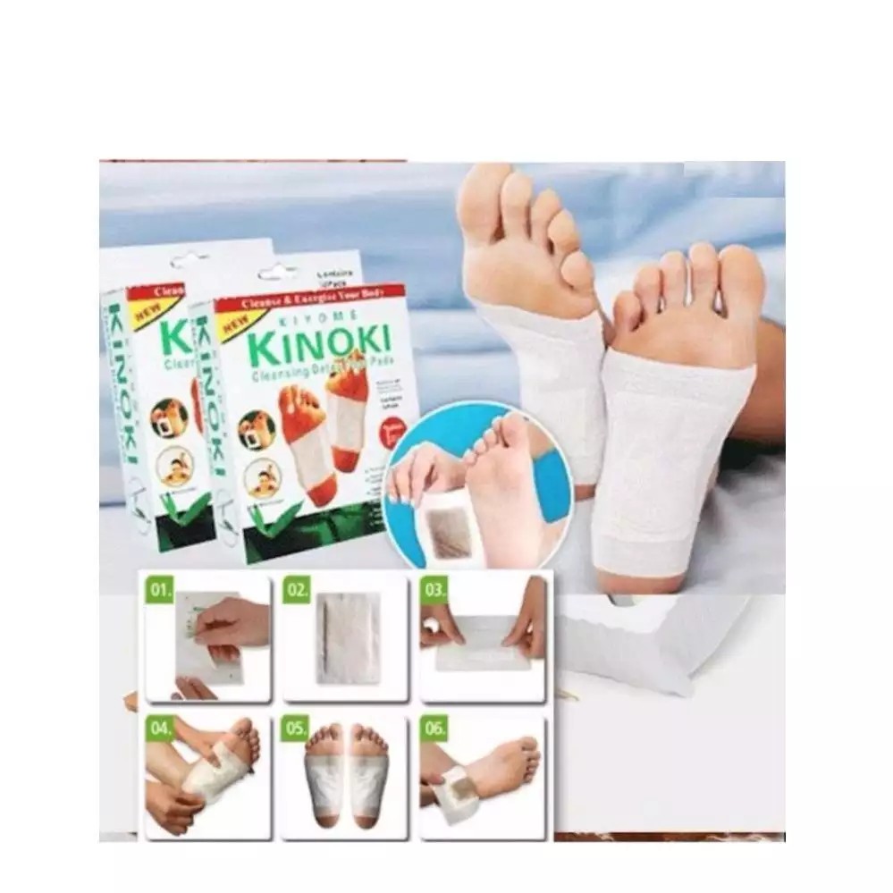 Kinoki NHẬT BẢN 100% - BỘ 100 Miếng dán chân - giải độc gan - nội tiết tố - dán ở gan bàn chân có thể hút hết chất độc