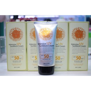 Kem chống nắng 3W Clinic Intensive UV Sunblock Cream SPF 50 PA+++ 70 ml
