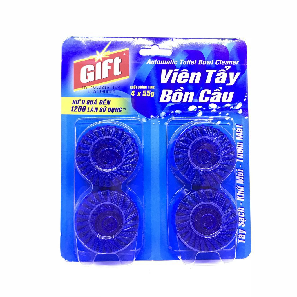 VIÊN TẨY BỒN CẦU GIFT ( VỈ 4 VIÊN)