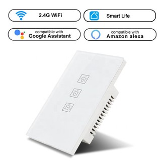 Công tắc cảm ứng WIFI 3 kênh hình chữ nhật