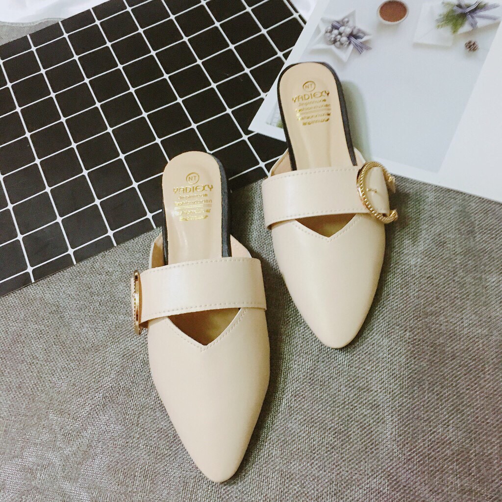 Sục Nữ Mũi Nhọn Gắn Đai Ngang Phong Cách Hàn Quốc Dễ Phối Đồ