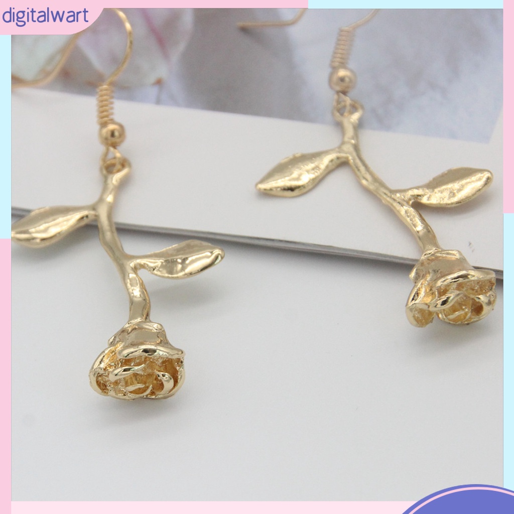 Đôi Khuyên Tai Hình Hoa Hồng Phong Cách Vintage Thời Trang Cho Nữ
