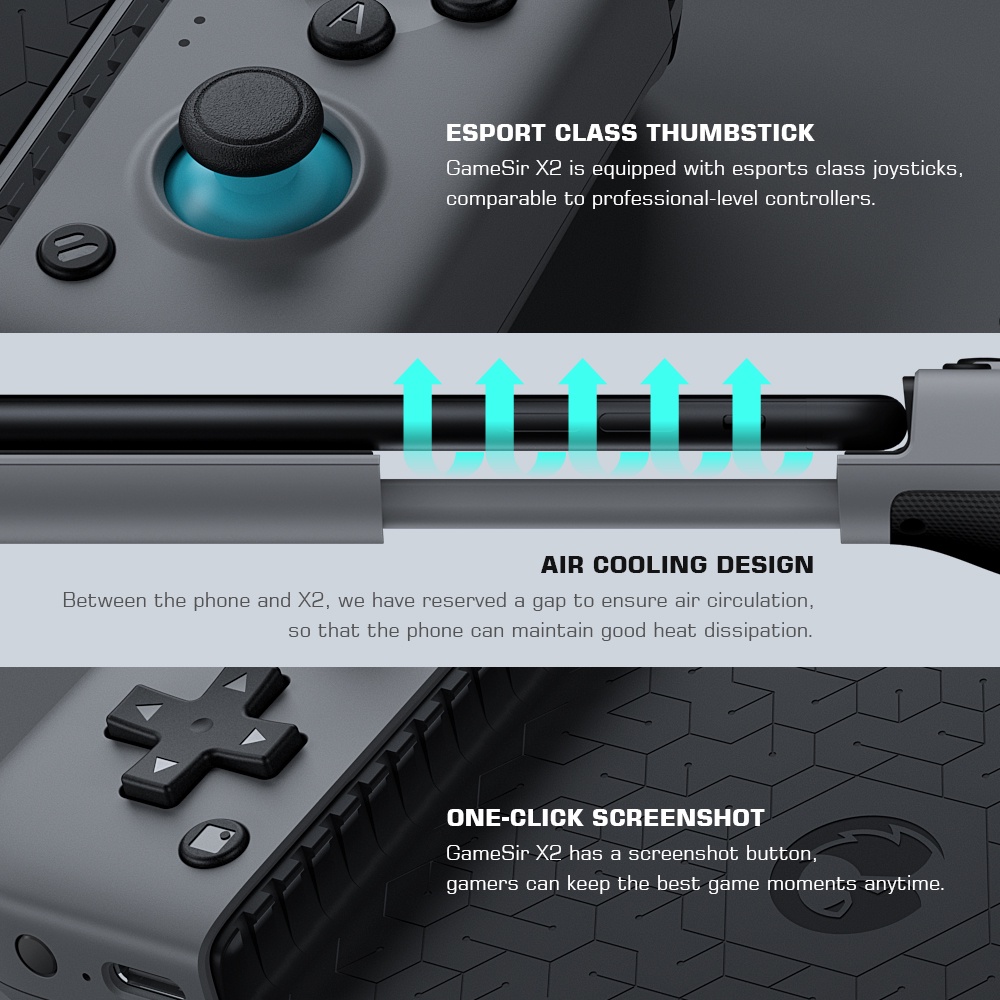 GAMESIR Tay Cầm Chơi Game Bắn Súng Pubg X2 Cho Điện Thoại Android iOS