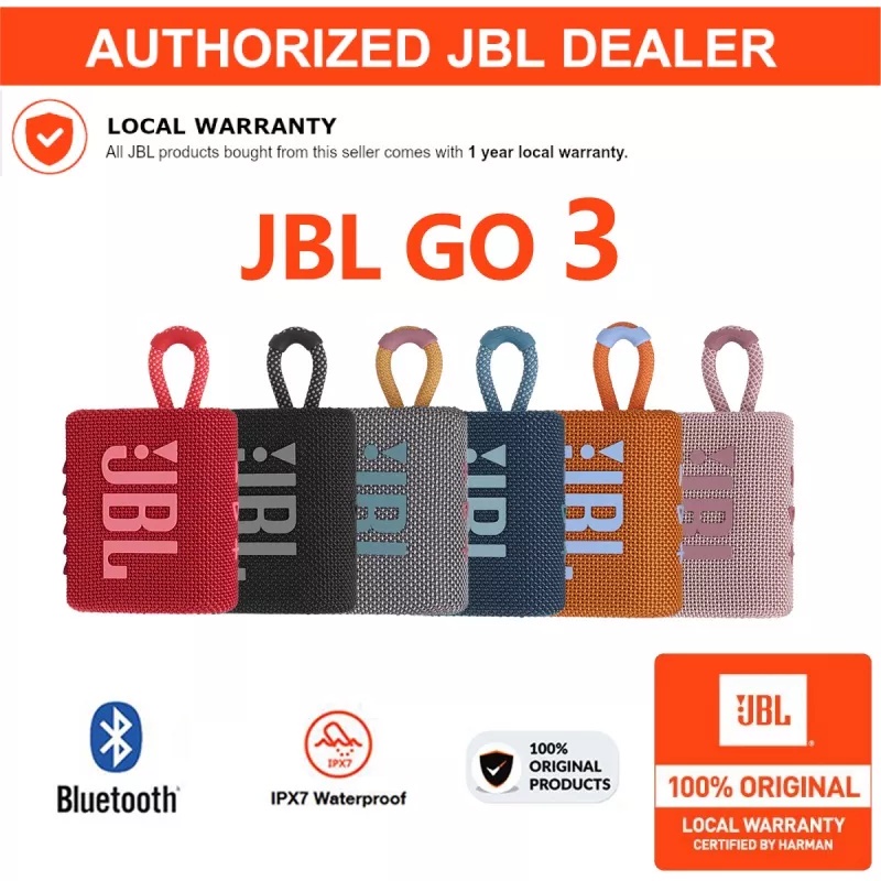 Loa Bluetooth JBL GO 3 100% Chính Hãng Chống Thấm Nước
