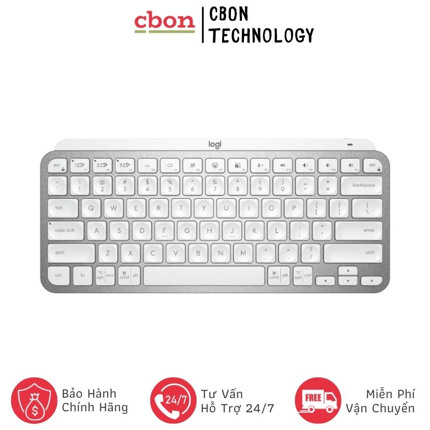 Bàn Phím Không Dây Logitech MX Keys Mini Wireless Illuminated -CBon Technology- CB078 Hàng Chính Hãng