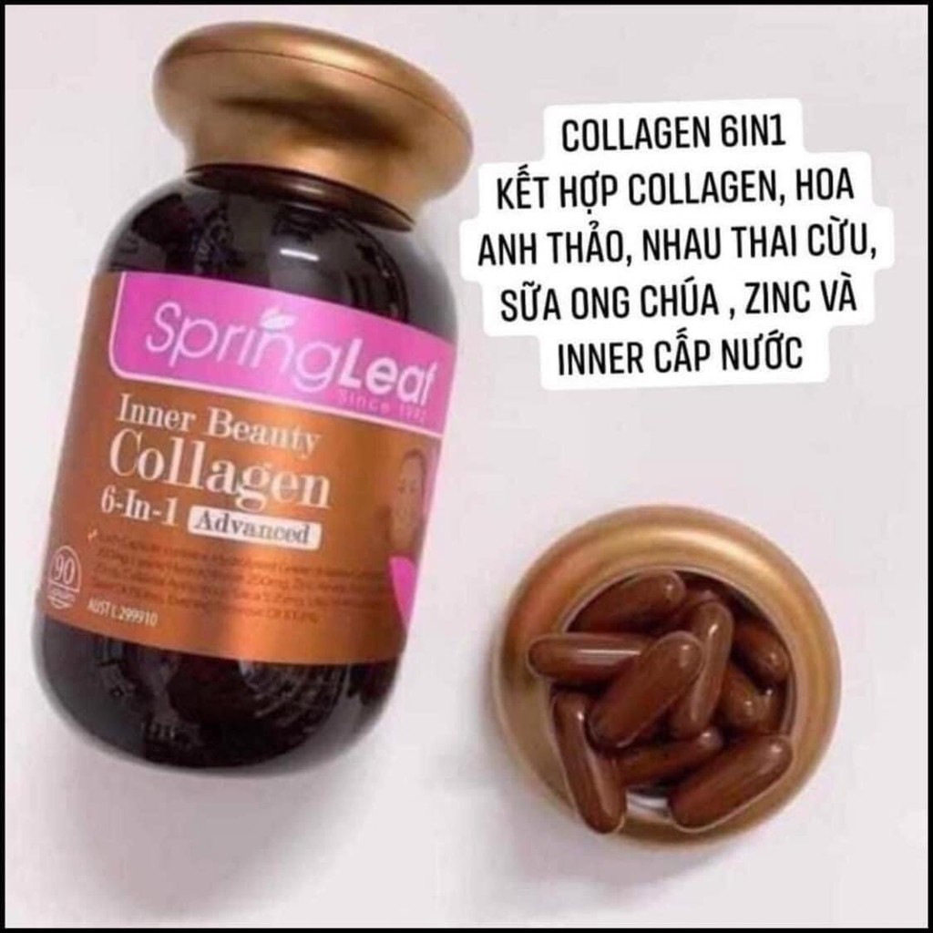 [ Top 1 của Úc] Viên uống Collagen 6 in 1 Spring Leaf Inner Beauty