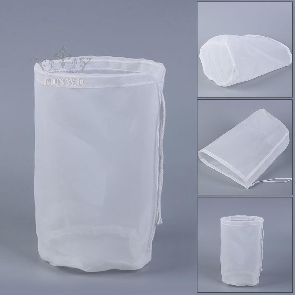 【FUNWD】Bag Mesh Filter Bags Nylon With Drawstring 11.81 X 17.71 In Aquarium Net
