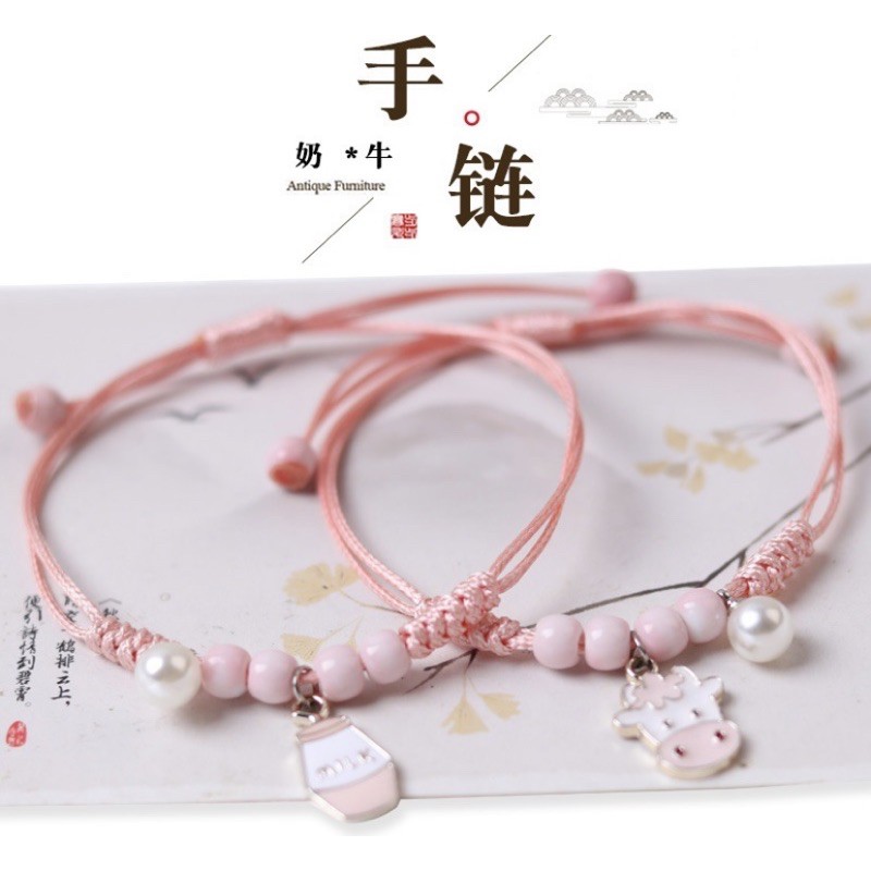 VÓNG TAY DÂY CÓI HỒNG - NHIỀU HÌNH