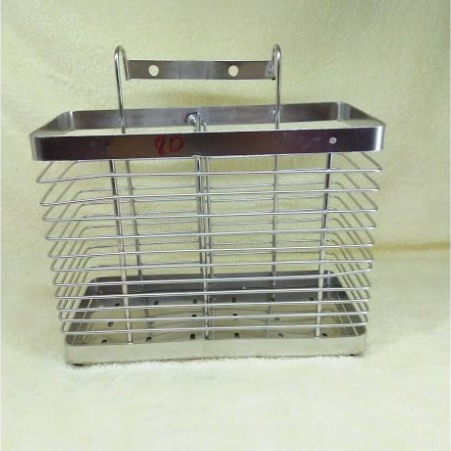 Ống đựng đũa inox giỏ đựng đũa inox giá rẻ 2 ngăn chống gỉ Nabado