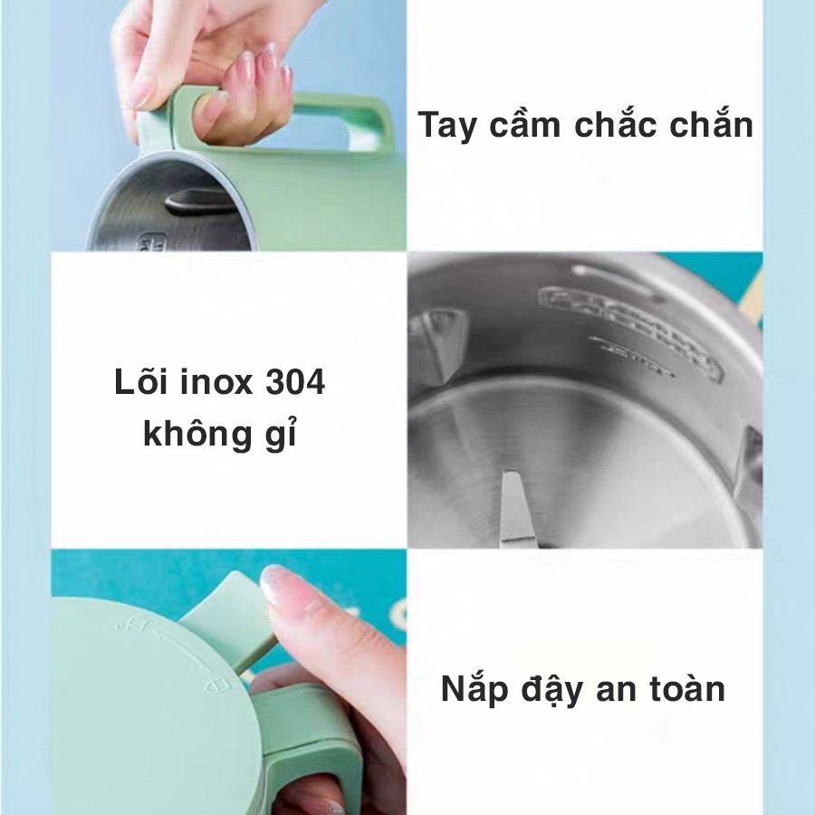 Máy Nấu Sữa Hạt Đa Năng Máy Xay Sữa Đậu Lành Nấu Cháo Nấu Soup Xay Sinh Tố Dung tích 350ml