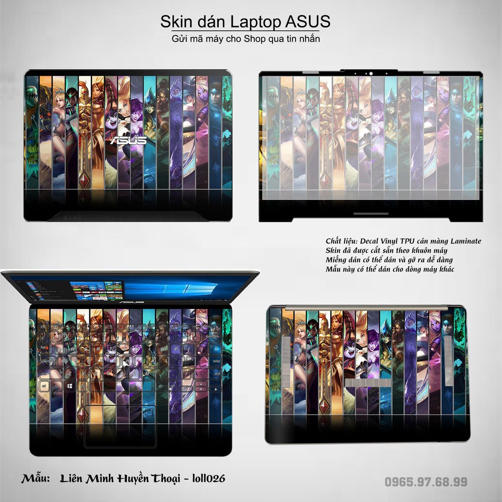 Skin dán Laptop Asus in hình Liên Minh Huyền Thoại _nhiều mẫu 3 (inbox mã máy cho Shop)