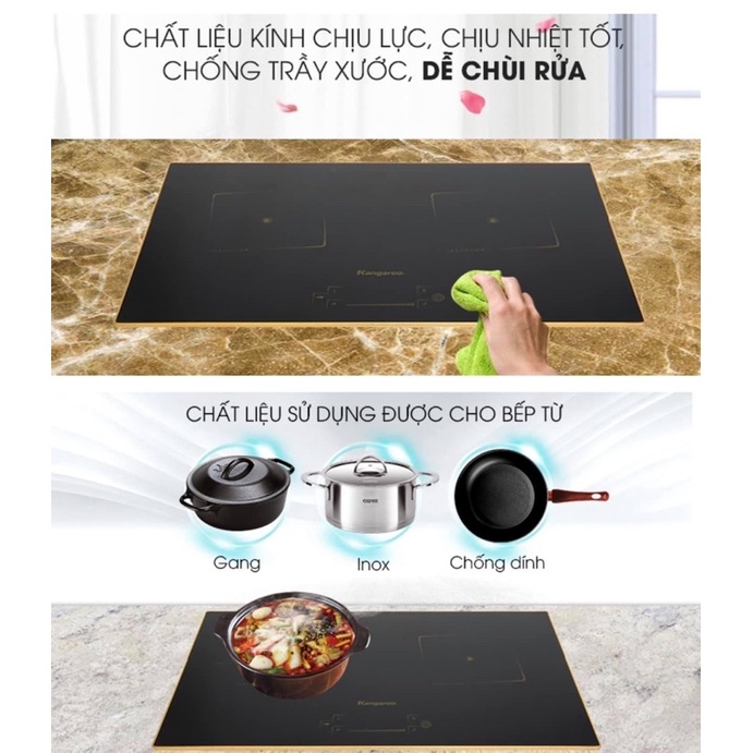 Bếp từ đôi Kangaroo KG498N