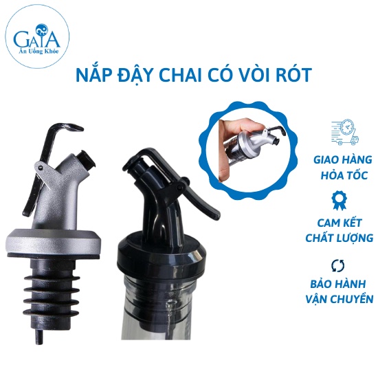 [Mã LIFEHLSALE2 giảm 10% đơn 0Đ] Nút đậy chai, nắp chai có vòi rót dùng cho chai dầu ăn, nước chấm, gia vị