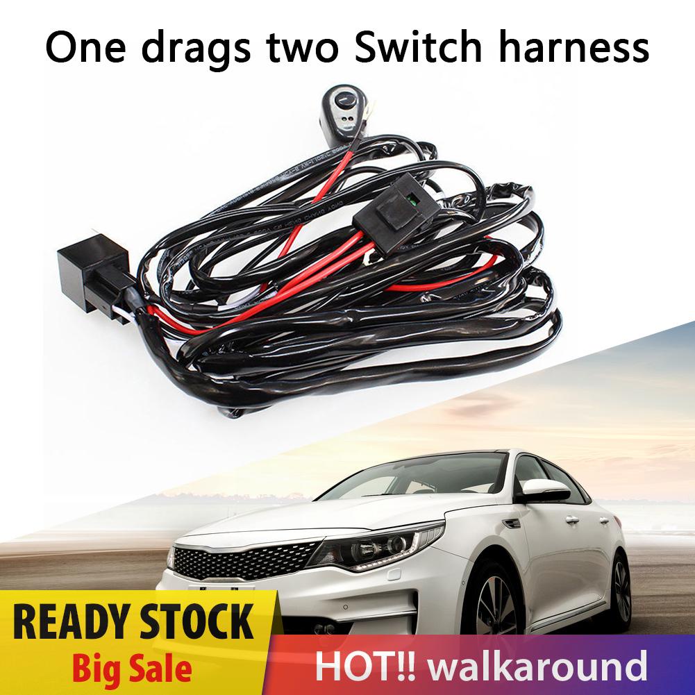 walkaround 3m LED Light Bar Wiring Harness Kit 2-Lead On/Off Switch 40A Relay 30A Fuse