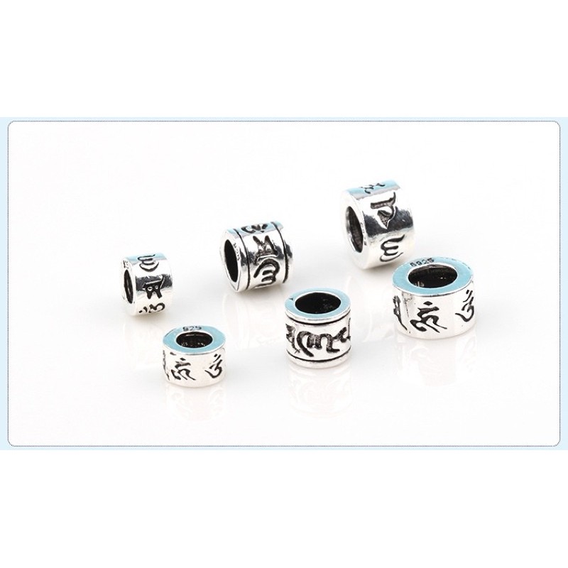 CHARM BẠC THÁI KHẮC OM MANI PADME HUM