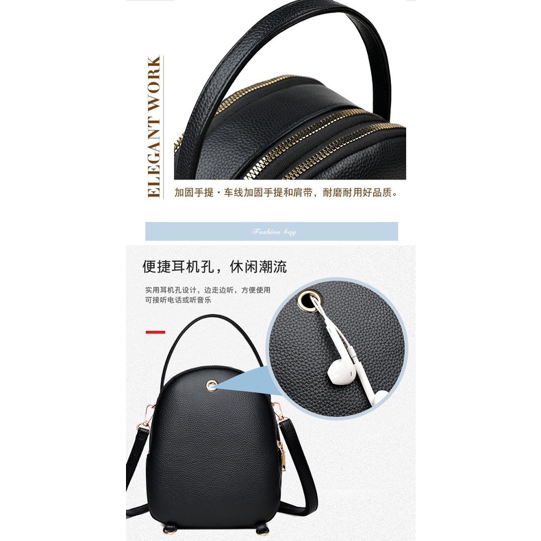 Túi Xách Da Thật Ba Ngăn Thời Trang Cho Nữ 2022