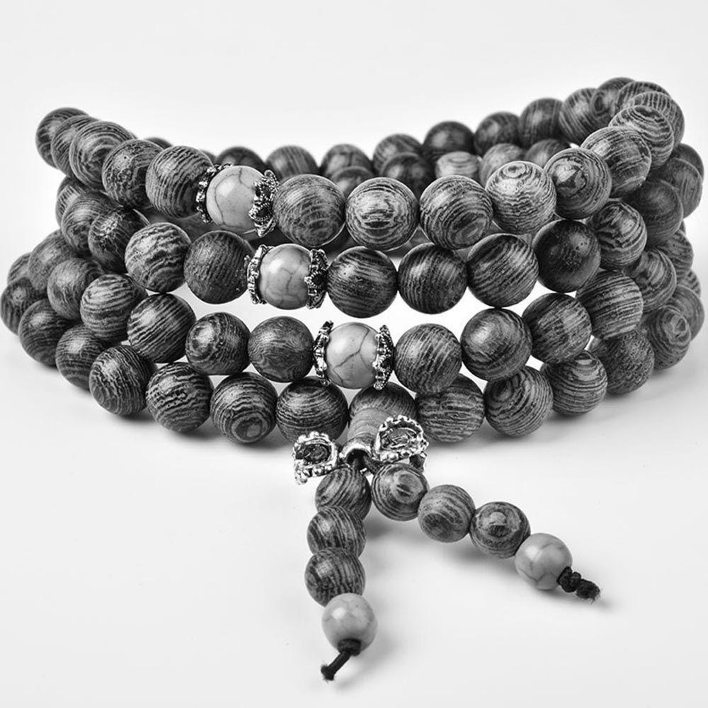 Vòng Tay Chuỗi Hạt Đá Thạch Anh 108 Rosary Mala