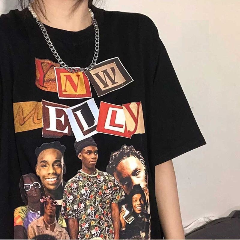 Áo thun form rộng YNW Melly KOKOS unisex Nam Nữ, áo cộc tay dáng dài in hình cá tính unisex nam nữ 21104