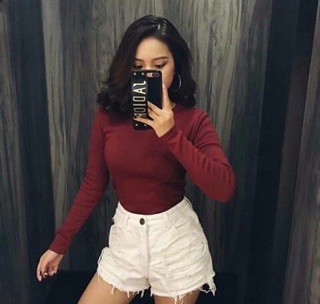 áo len gân dài tay