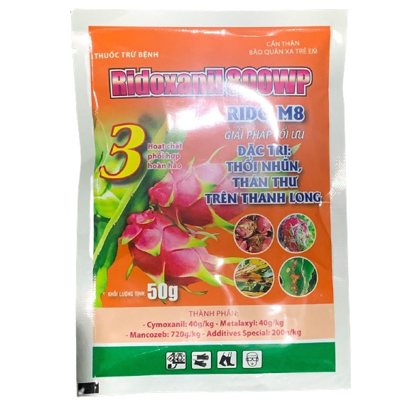 RIDOXANIL 800WP Đặc trị thối nhũn, thán thư trên thanh long Rido M8