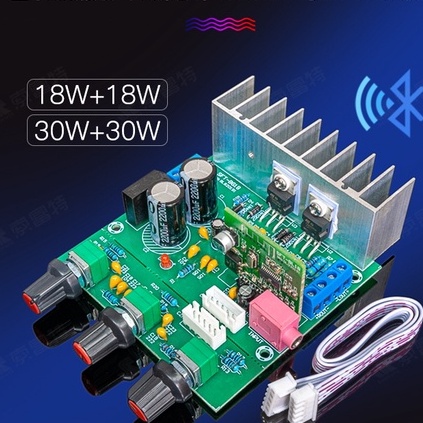 Bo mạch khuếch đại công suất bluetooth HiFi 2.0 kênh đôi TDA2030A SFT-BG18