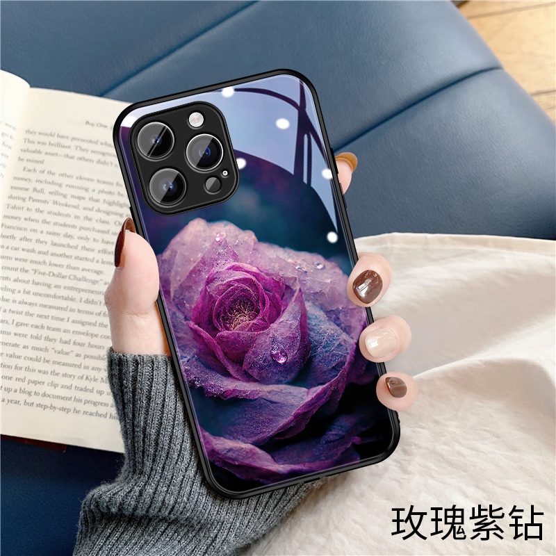 Ốp Điện Thoại Mặt Kính Cường Lực Cho iphone 14 13 pro max 11 12 mini XR XS max X 6 6S 7 plus 8
