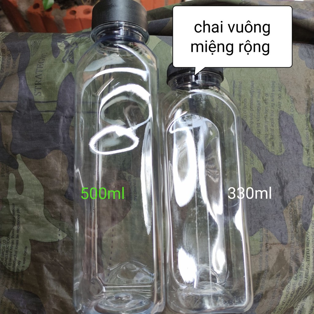 Chai nhựa 330/500ml- 10 chai tặng 10 ống hút - đựng chè dưỡng nhan, trà sữa