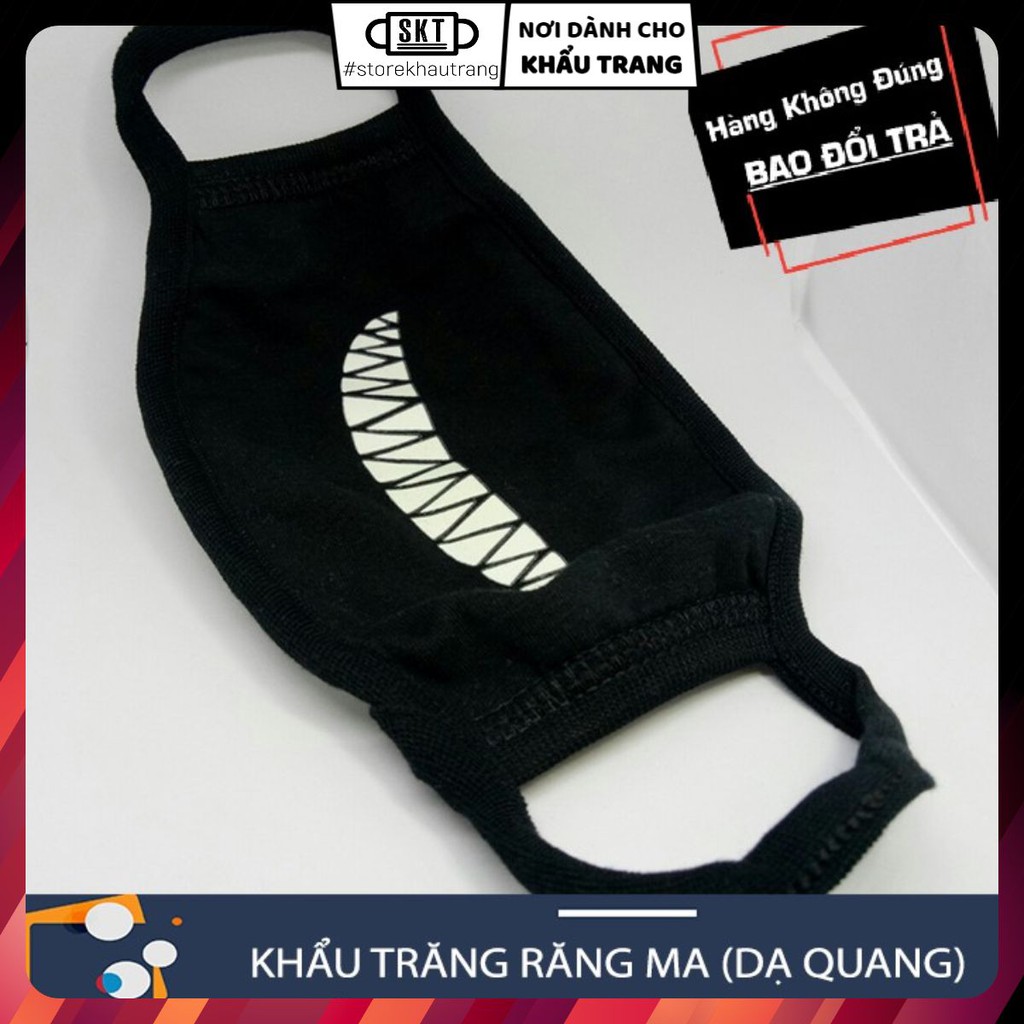 Khẩu Trang Răng Ma | Khẩu Trang Dạ Quang Cao Cấp