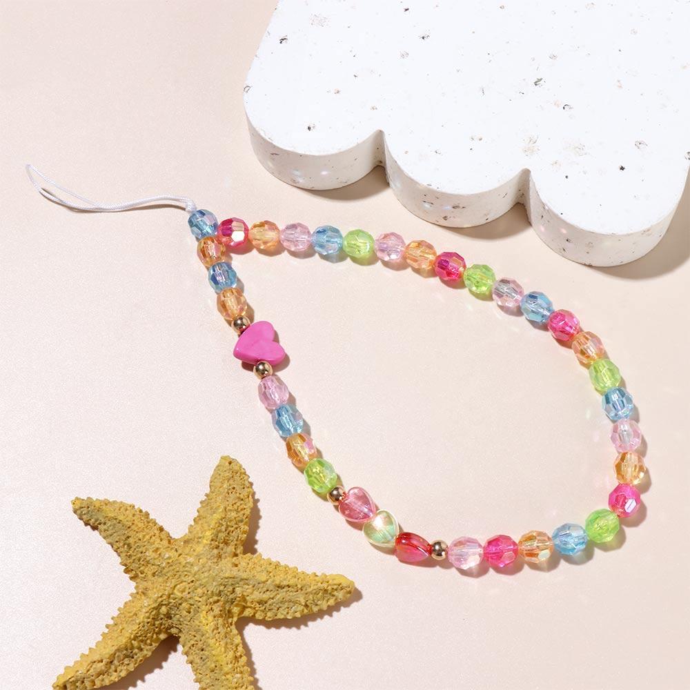 [COD] Dây Đeo Trang Sức / Điện Thoại Di Động Chuỗi Xích Hình Học Năm Cánh Sáng Tạo Thích Hợp Làm Quà Tặng|Chuỗi Hạt Acrylic Treo Trang Trí