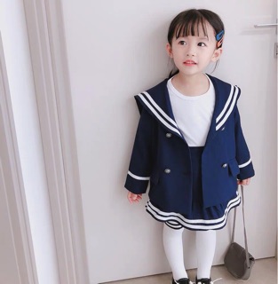Set váy thủy thủ đuôi cá cho bé gái