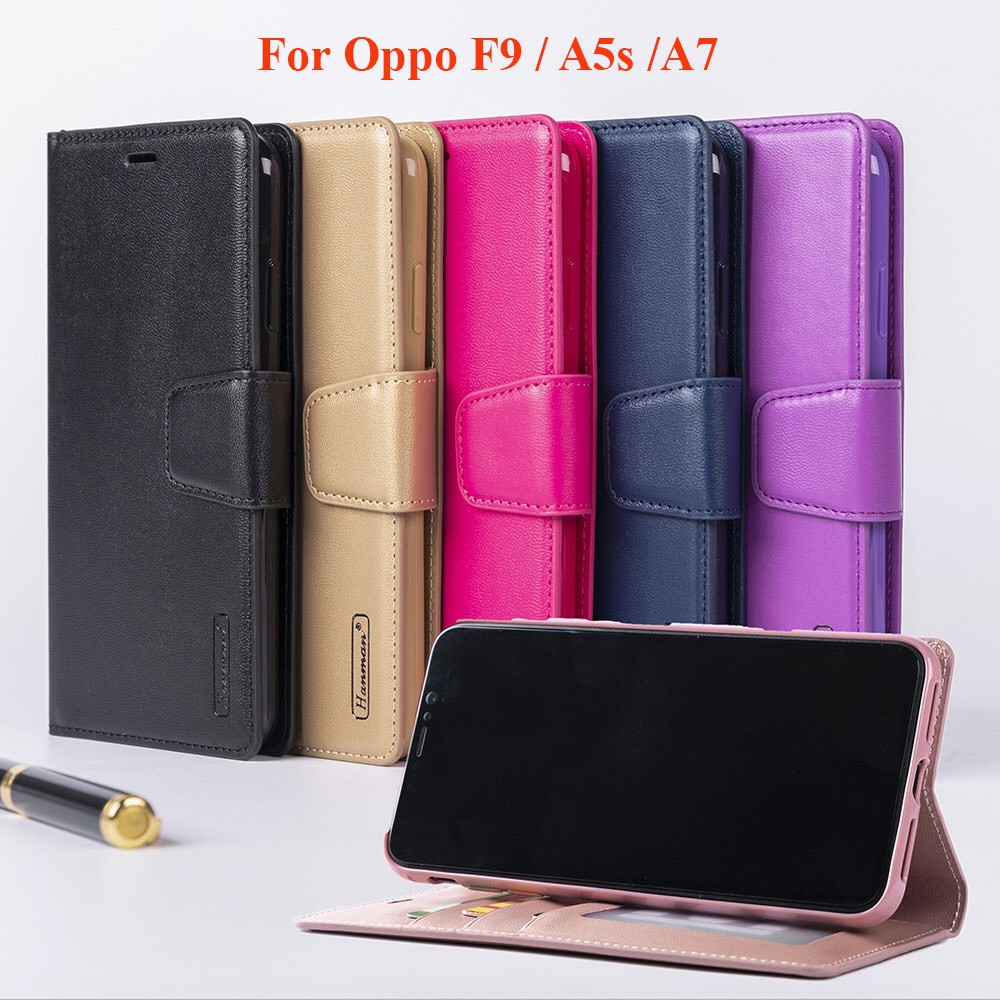 [Freeship] Bao da dạng ví Oppo F9 / oppo A5s hiệu Hanman