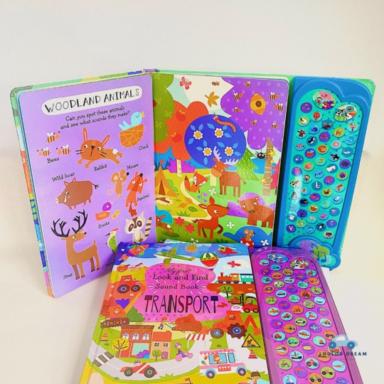 Đồ chơi âm thanh khám phá 50 button 3 chủ đề Transport / Animals / My Busy Day (Sound B.o.o.k) - có sẵn