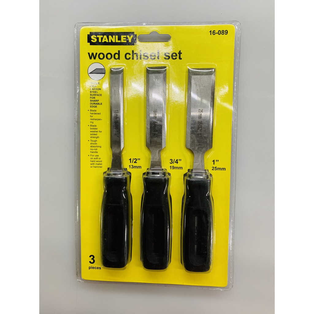 Bộ đục gỗ 3pcs STANLEY 16-089
