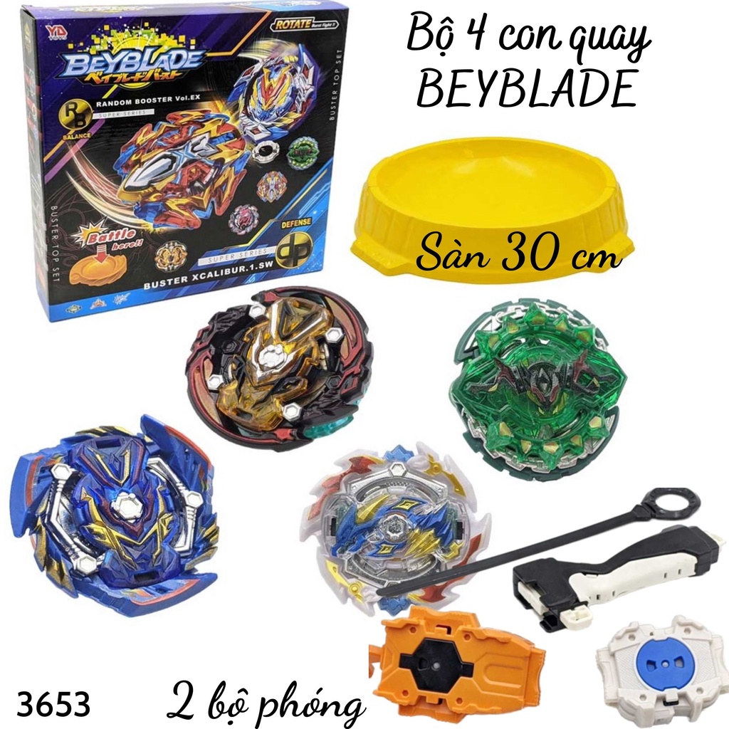 2 Bộ Con Quay BEYBLADE BRUST Có Tay Cầm + Mâm Đấu Lớn [NHIỀU MẪU]