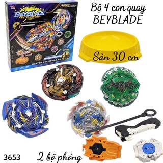 [SALE SỐC] Bộ 4 Con quay BEYBLADE - 2 tay phóng - 1 sàn đấu - Con quay vòng xoay thần tốc