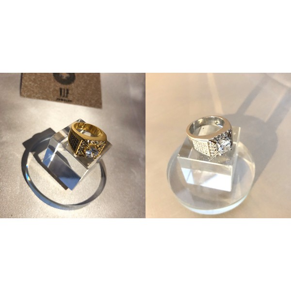 [HÀNG CAO CẤP] NHẪN NAM NHẪN NỮ ĐÍNH ĐÁ THÉP TITAN KHÔNG ĐEN KHÔNG GỈ [HÌNH THẬT]