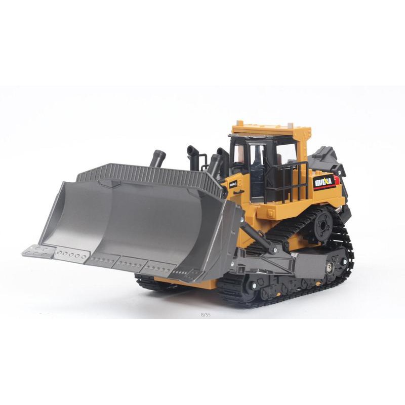 Huina 1569 Xe ủi đất điều khiển từ xa hulna 569 đồ chơi mô hình xe công trình xây dựng xúc đất cát rc Bulldozer hula