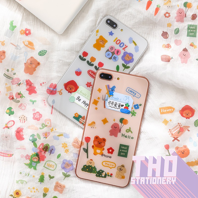 Sticker Cute 💖 Set 3 Tấm Hình Dán Dễ Thương MEET YOU - PASTER Miếng Dán Trang Trí Sổ Planner Bullet Journal Hàn Quốc