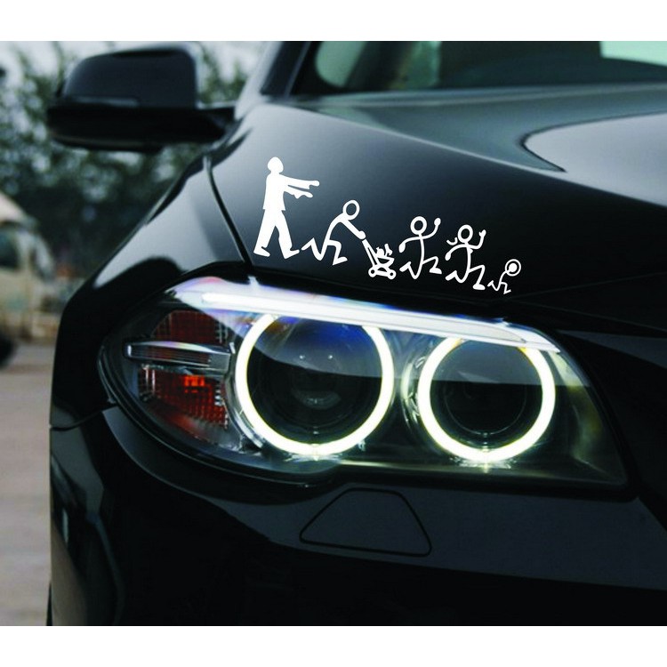 Decal Dán Xe Hơi Chữ Happy Family