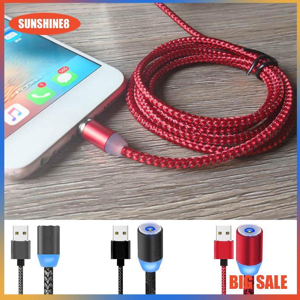 Cáp sạc nhanh từ tính kết nối cổng Micro USB/ Type C/ Lightning cho iOS iPhone Android