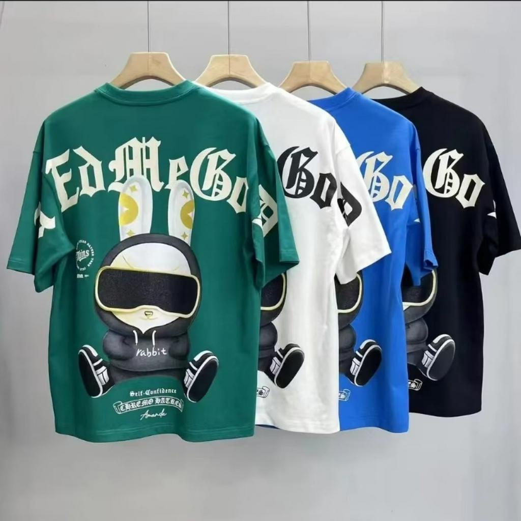 Áo Thun Nam Ngắn Tay In Hình Phong Cách Đường Phố Thời Trang Mùa Hè 3 Màu Lựa Chọn M-5XL